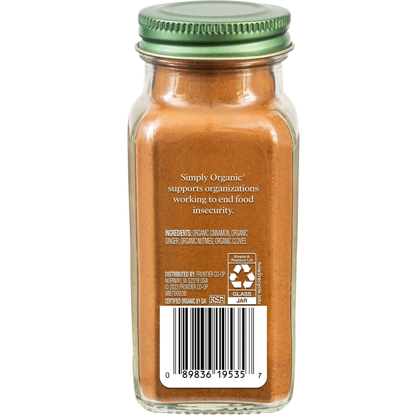 Simply Organic Pumpkin Spice, 1.94-Ounce Jar, 1.94 Ounce (Pack of 2), WHITE