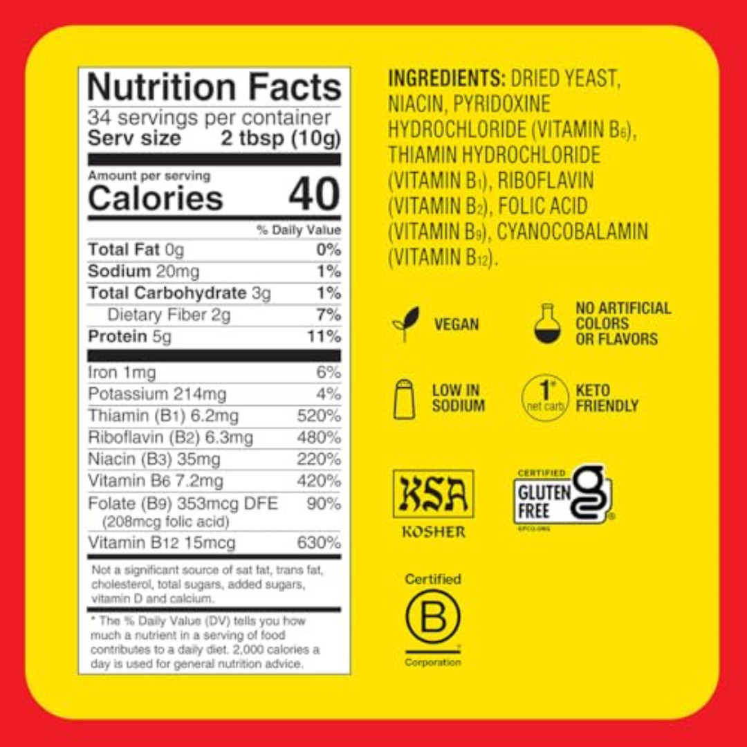 Bragg Premium Nutritional Yeast Seasoning – Vegan,Gluten Free-12 Ounce Pack of 1
