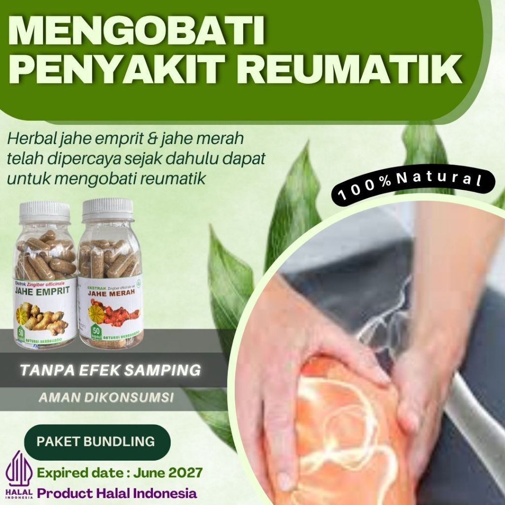 Herbal Capsules Bundle Jahe Emprit & Jahe Merah 2 Bottles 50 Caps