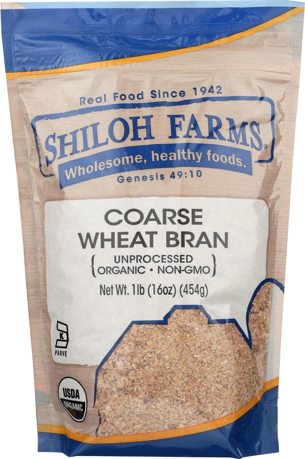 Shiloh Farms, Bran Coarse Organic, 16 Ounce 1 Pound (Pack of 1)