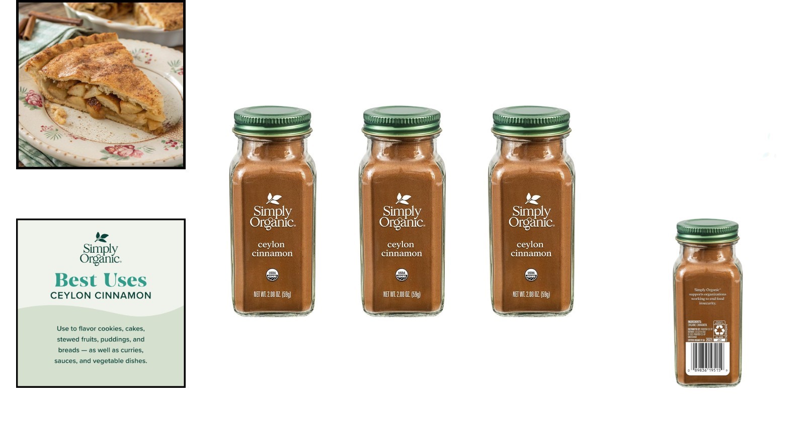 Ceylon Ground Cinnamon, 3-Pack of 2.08 Oz – Organic, -Friendly Spice