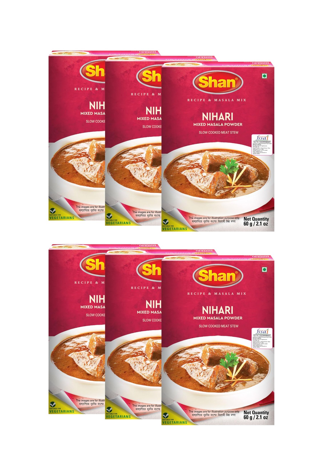 Shan Nihari Masala, 2.12 oz ? 60 g, 6 Pack