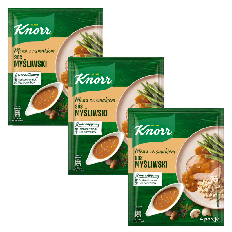 Knorr instant Jager Sauce / Hunter / Mysliwski powdered Sauce-3 pc.FREE SHIP