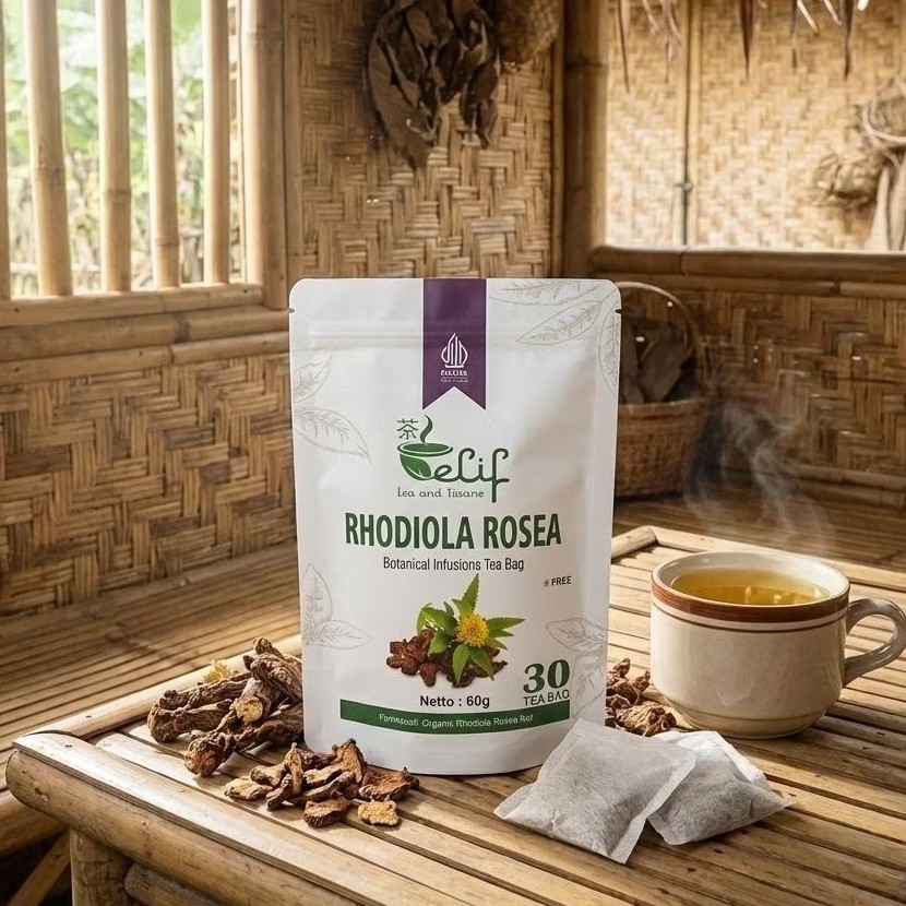 Rhodiola Rosea Tea 60g 30 Tea Bags Herbal Infusion For Daily Ritual Botanical