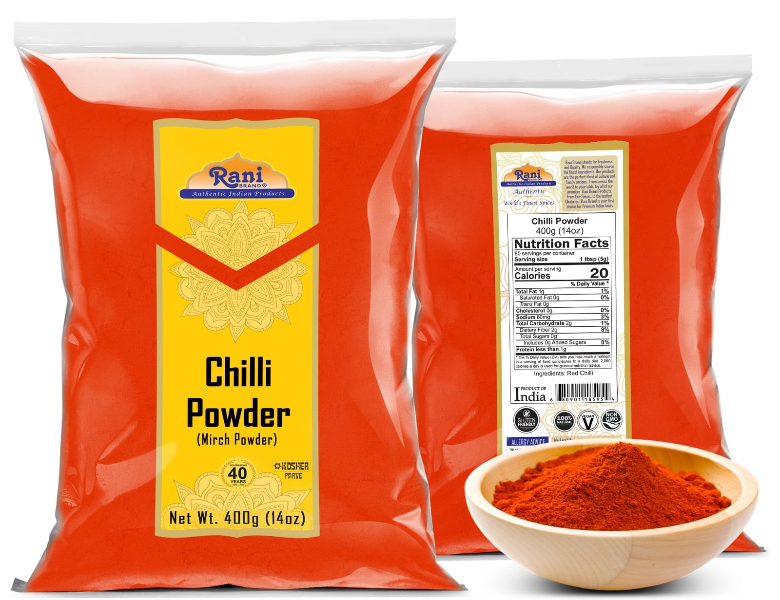 Rani Chilli Powder (Mirchi) Ground Indian Spice 14oz (400g)