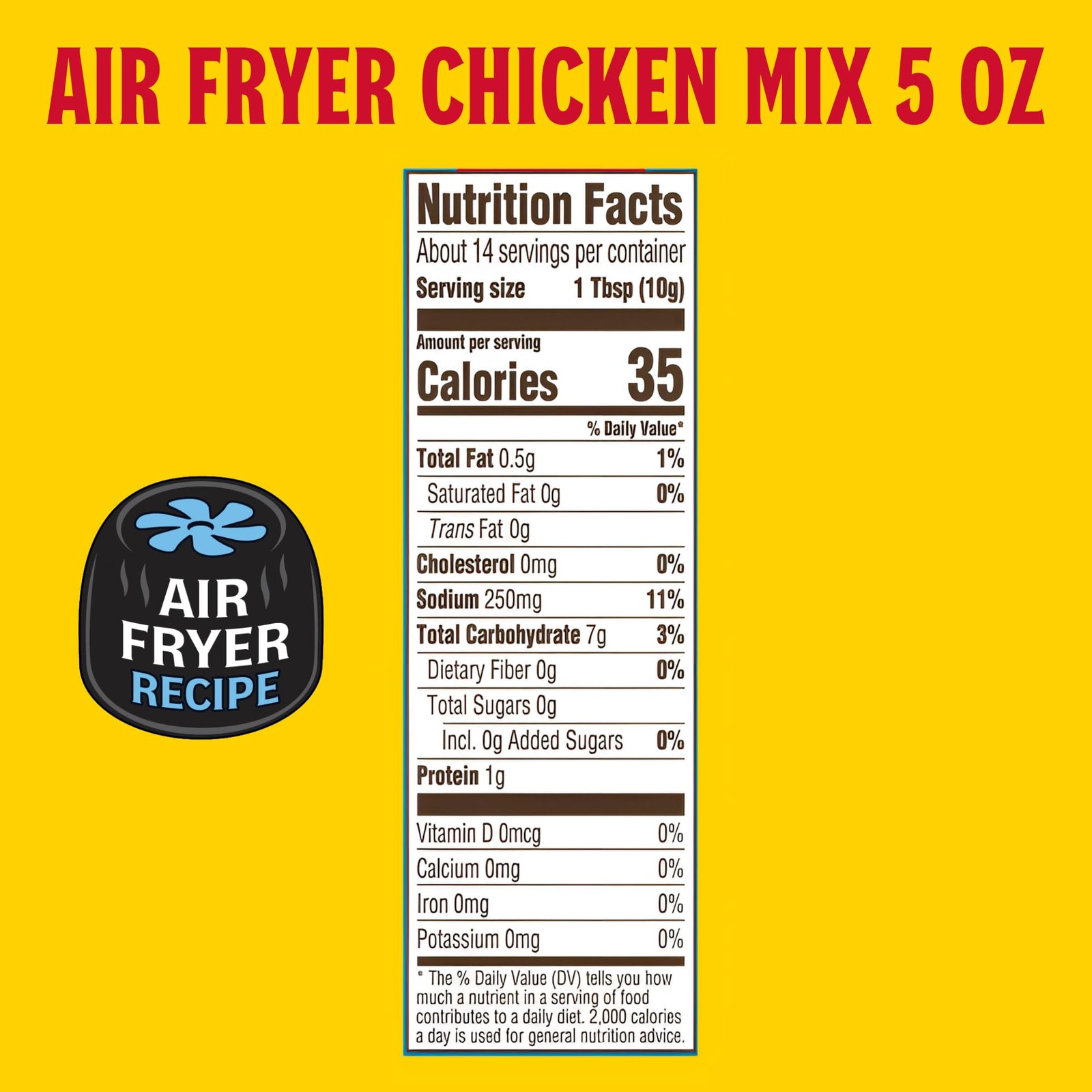Louisiana Fish Fry, Air Fryer Chicken Coating Mix, 5 oz Pack of 6 Each Box Co…