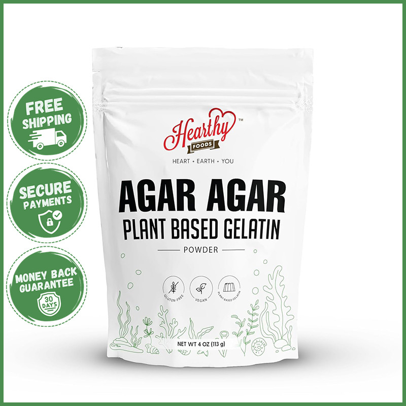 AGAR AGAR POWDER VEGAN GELATIN Substitute Cooking Baking Plant Based Natural 4oz