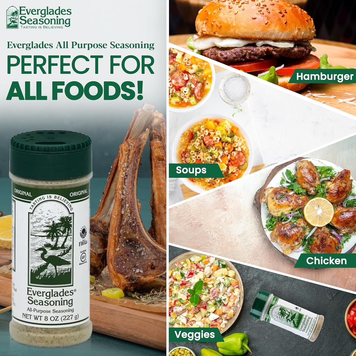 Everglades All Purpose Seasoning 8 oz. Southern Herb & Spice Blend