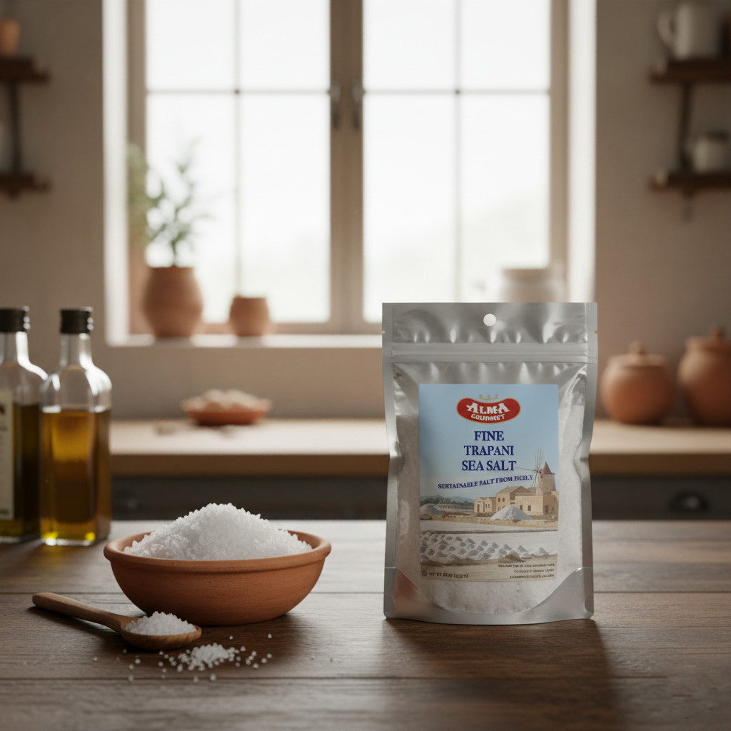 Alma Gourmet Trapani Fine Sea Salt 1lb – Natural Hand-Harvested Sicilian Salt