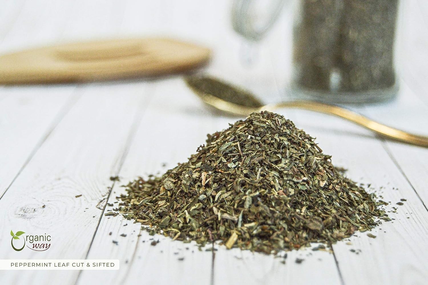 Organic Way Peppermint Leaf Cut & Sifted – Herbal Tea | Kosher & USDA Certified