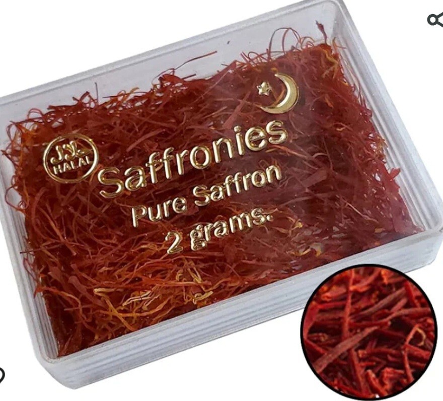 Saffron Threads 2 Grams, Spanish Red Filaments, Natural Spice For Your Food