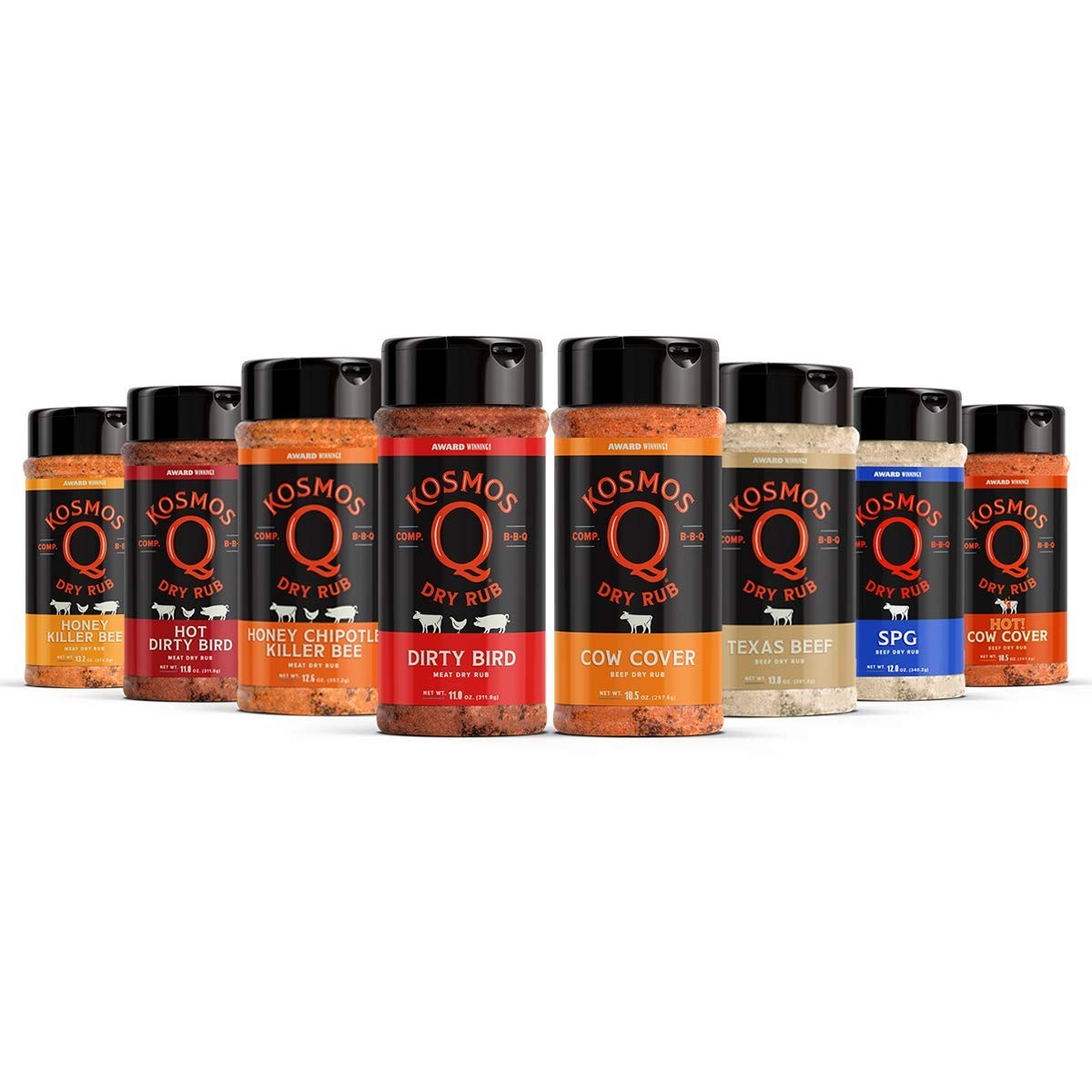 BBQ Spice & Seasoning Set, 8 Variety Rubs, Gift Pack for Grilling & Smoking