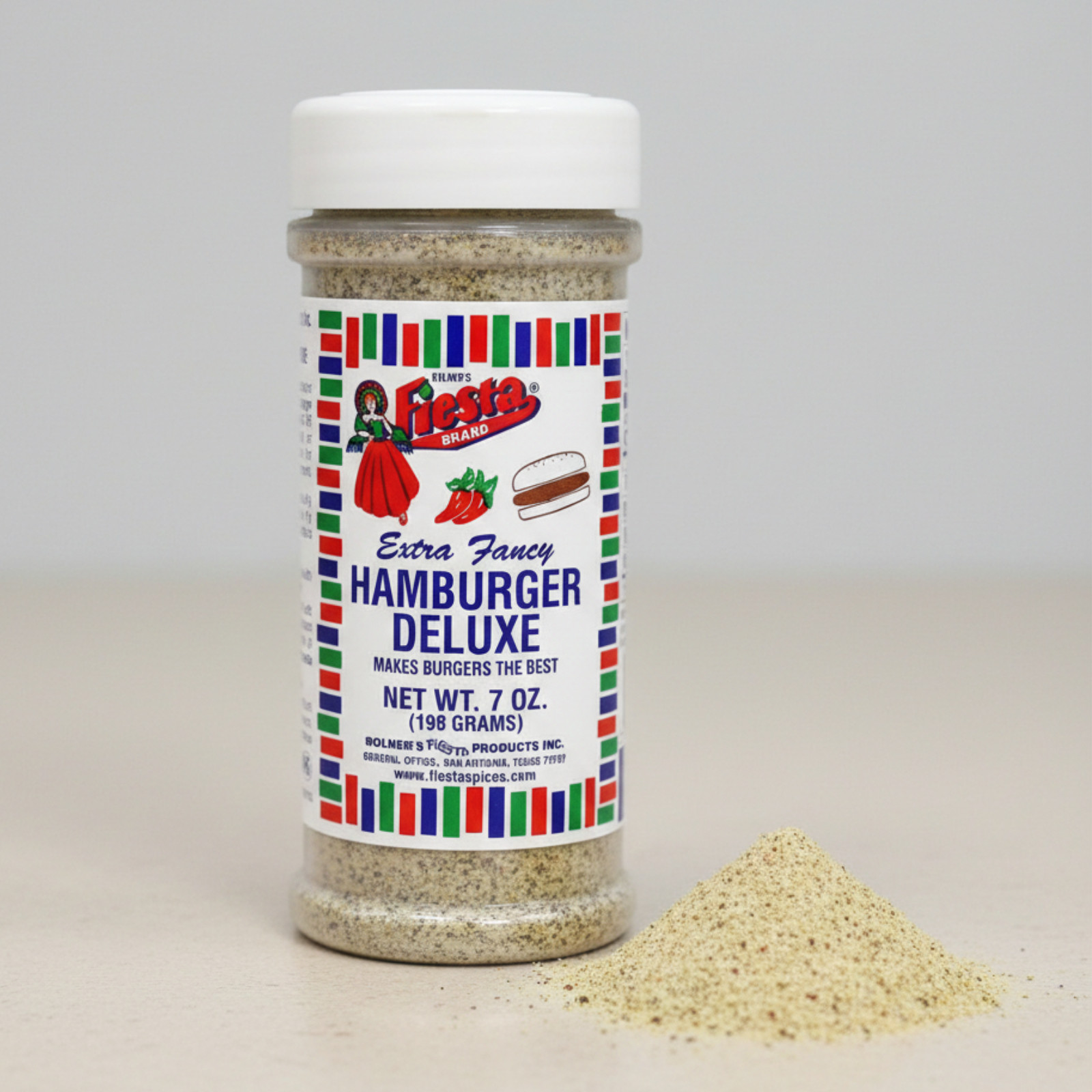 Bolner’s Fiesta Hamburger Deluxe Seasoning 7 oz Savory Blend Texas Spice
