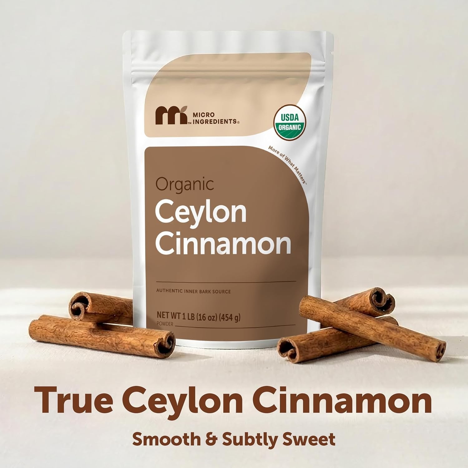 “Canela De Ceilan Organica En Polvo 100 % Cruda De Sri Lanka 16 Oz Paquete “
