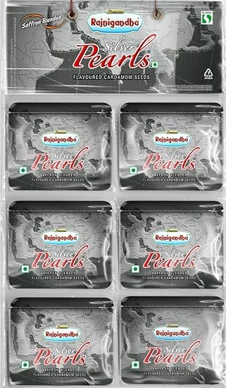 Rajnigandha Silver Pearls Saffron Pack of 36 | Silver Coated Elaichi