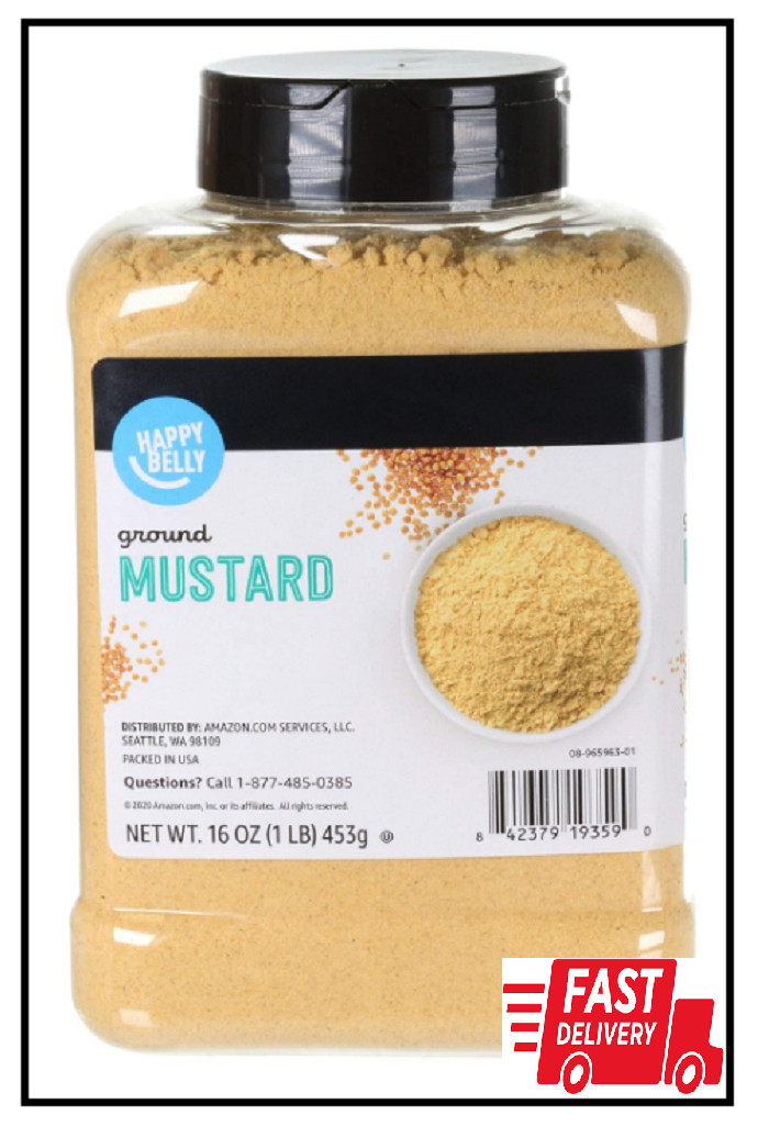 Happy Belly Mustard Ground, Kosher, 16 Ounce
