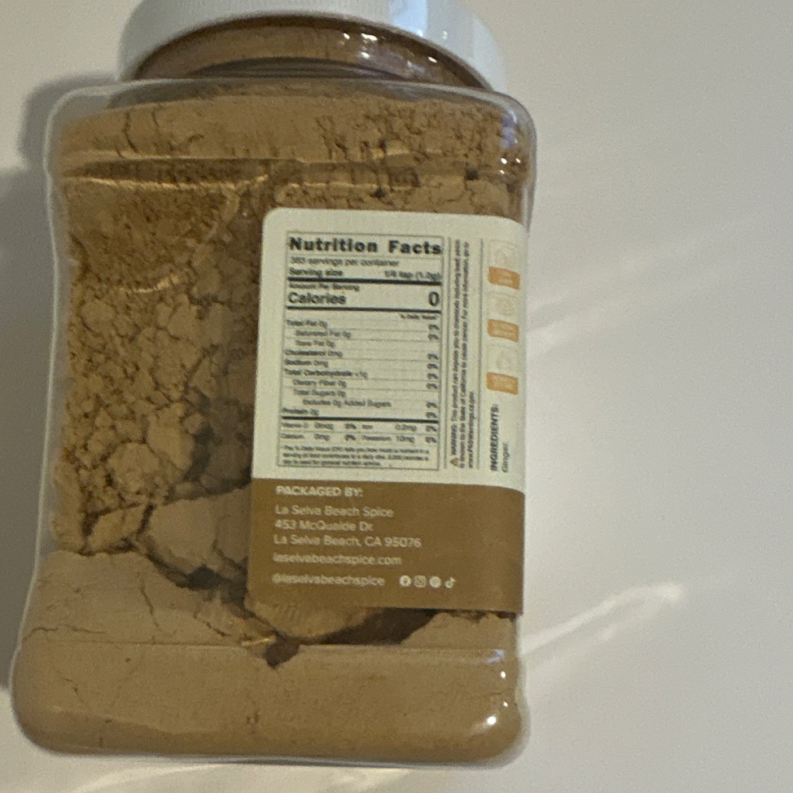 Pure Spice Ginger Powder 11.5 oz 100% Natural Single Spice Pantry