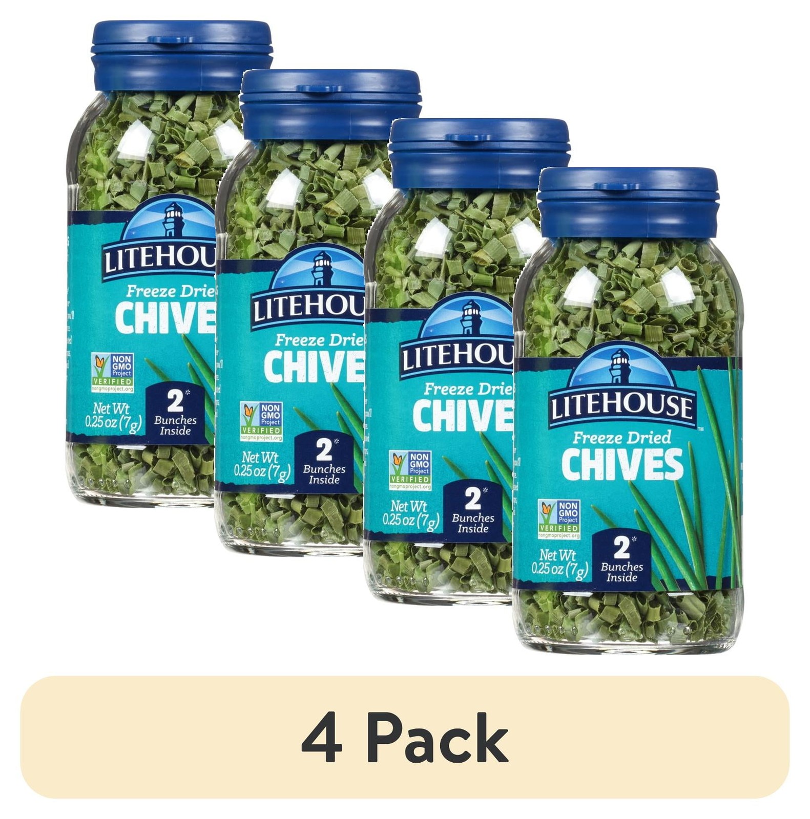(4 pack) Litehouse Chives Herbs, 0.25 Oz