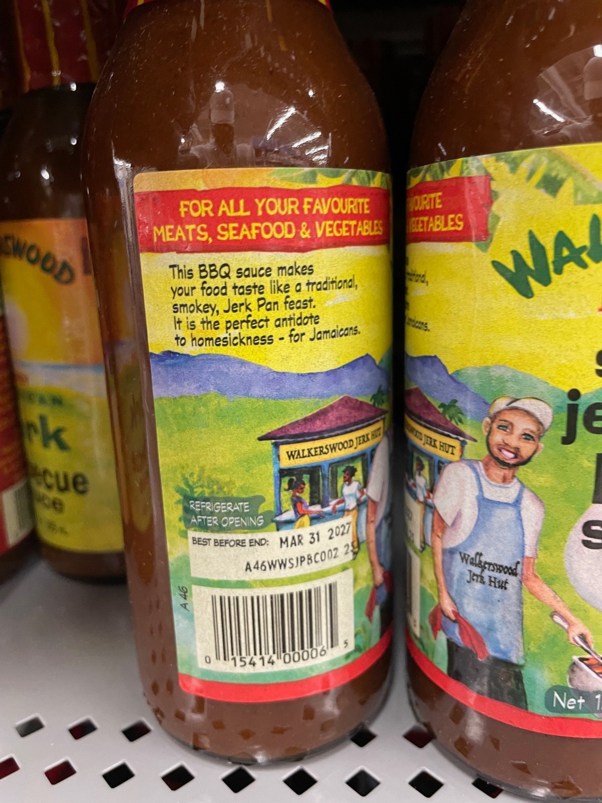 Walkerswood Smokey Jerk Pan BBQ Sauce 12 oz (2 Pack) Jamaican Jerk Marinade