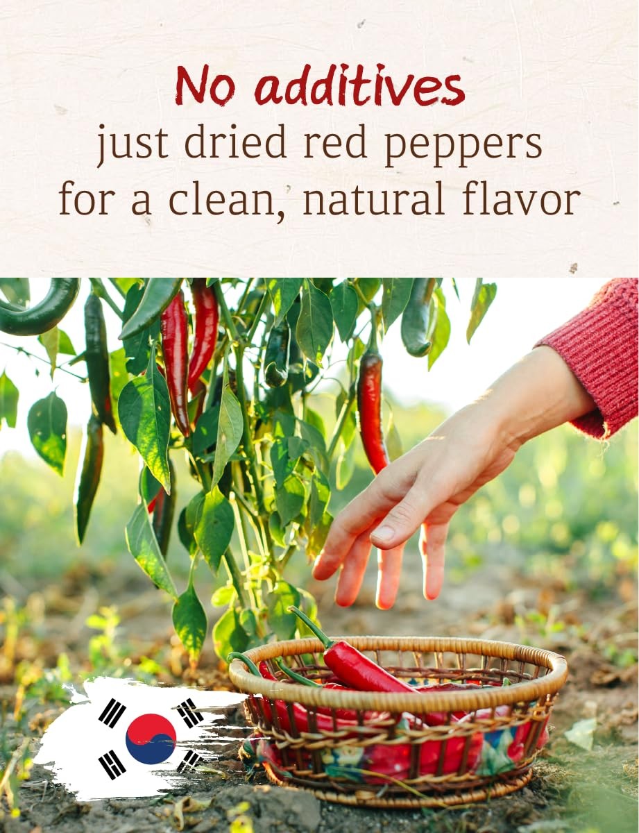 NICE WITCH’S 100% Natural Dried Red Pepper Flakes 500g 1.1 lb – Perfect for K…