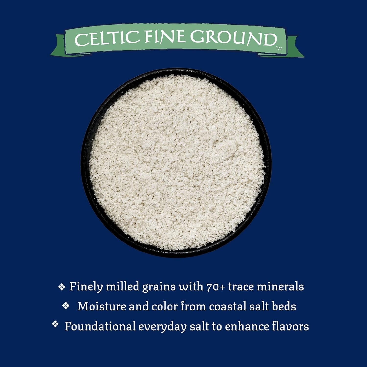 Sustainably Harvested Fine Ground Sea Salt – 2 Resealable Bags of 1 lb Each