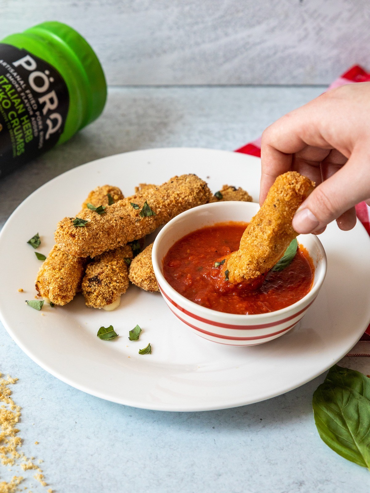 PORQ Italian Herb Pork Rind Panko Crumbs, Gluten Free, 10.5 oz Canister, 21 Serv