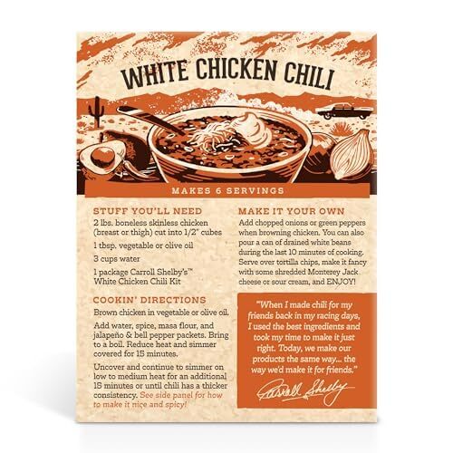 Carroll Shelby’s Chili Mix 8 Pack Custom Seasoning Hot Or Mild Gluten Free