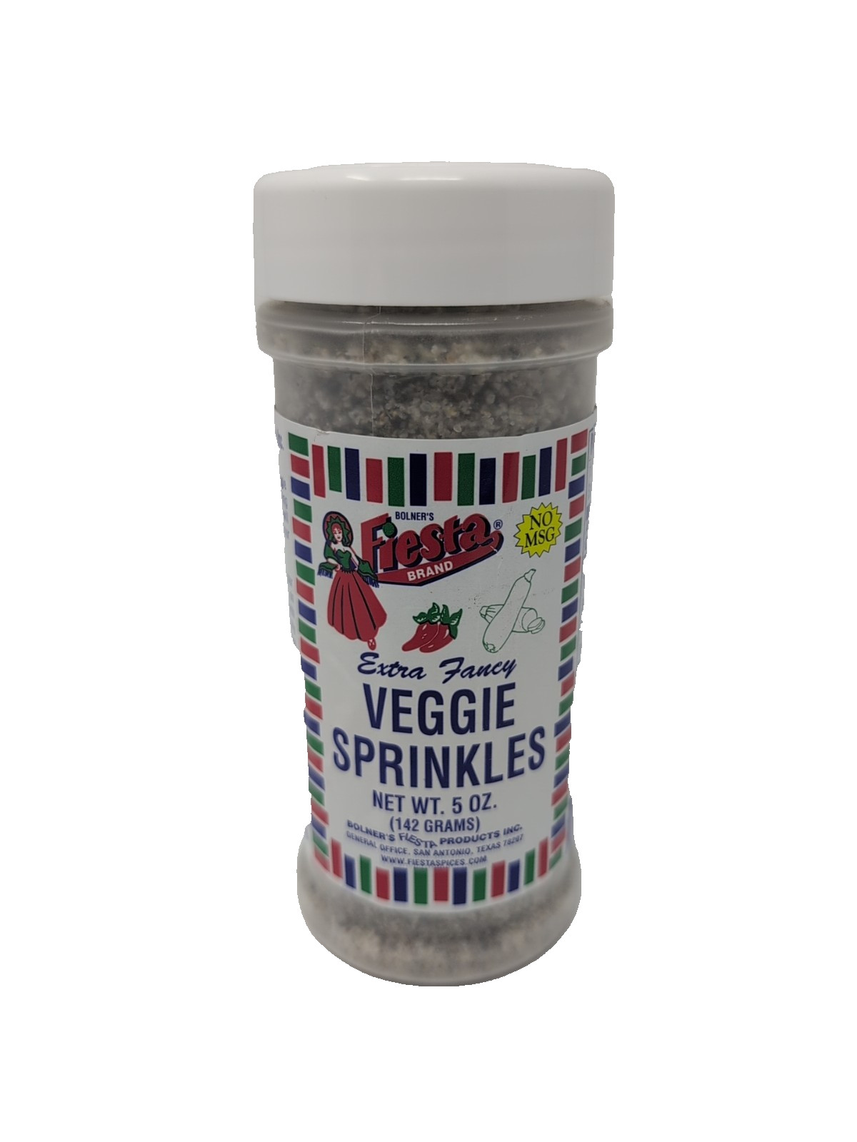 Bolner’s Fiesta Extra Fancy Veggie Sprinkles 5 Ounces Plastic Shaker