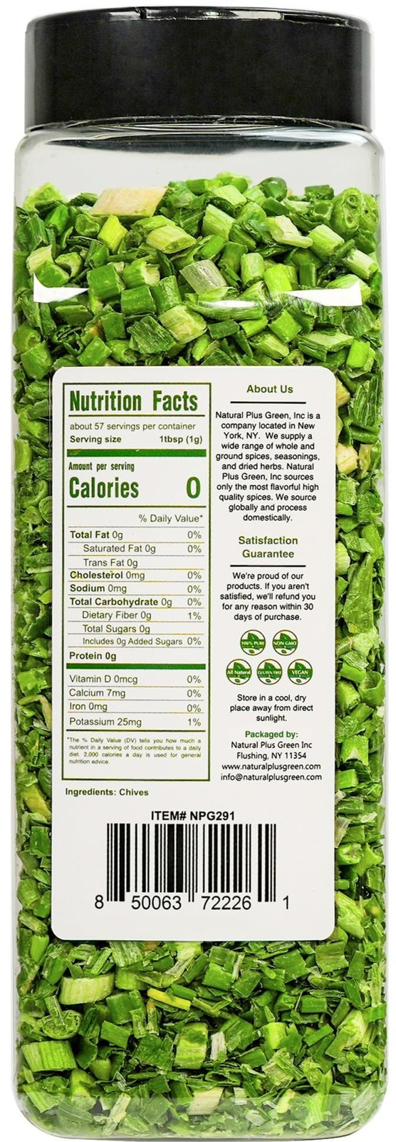 NPG Freeze-Dried Chives 2 Oz, Dehydrated Chopped Chives, Mild Onion Herb for …
