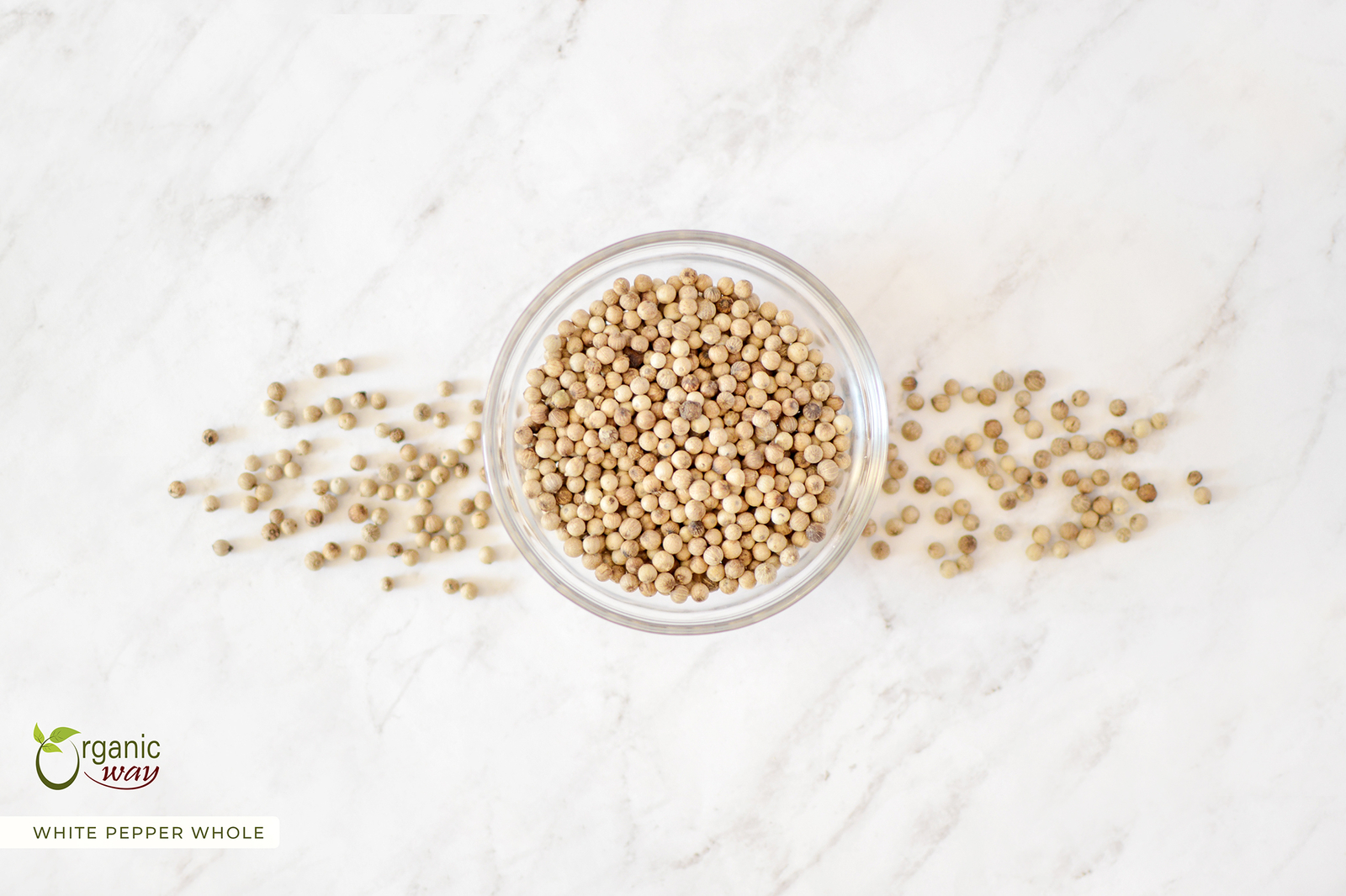 Organic Way White Peppercorns Whole – Organic, Kosher & USDA Certified