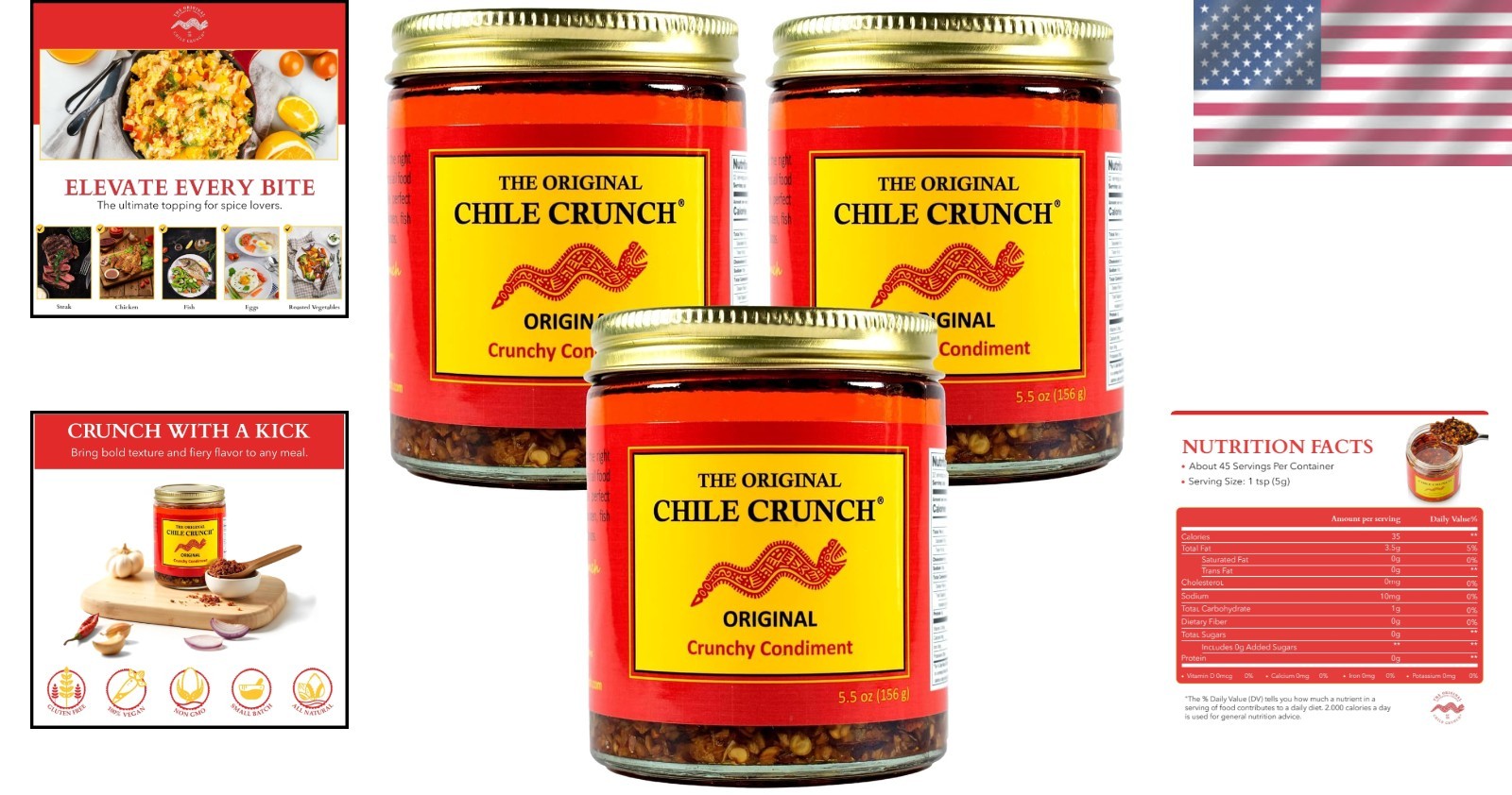 Authentic Mexican Chili Crunch 3 Pack