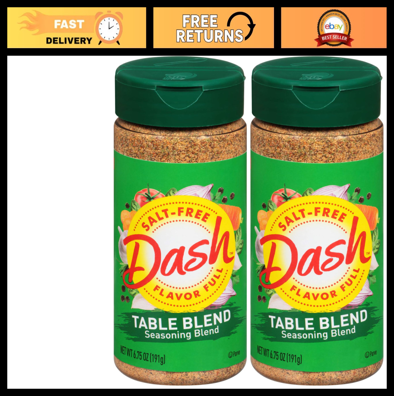 Salt-Free Seasoning Blend, Table Spice Mix, 6.75 oz (2 Pack) – Healthy Flavor En