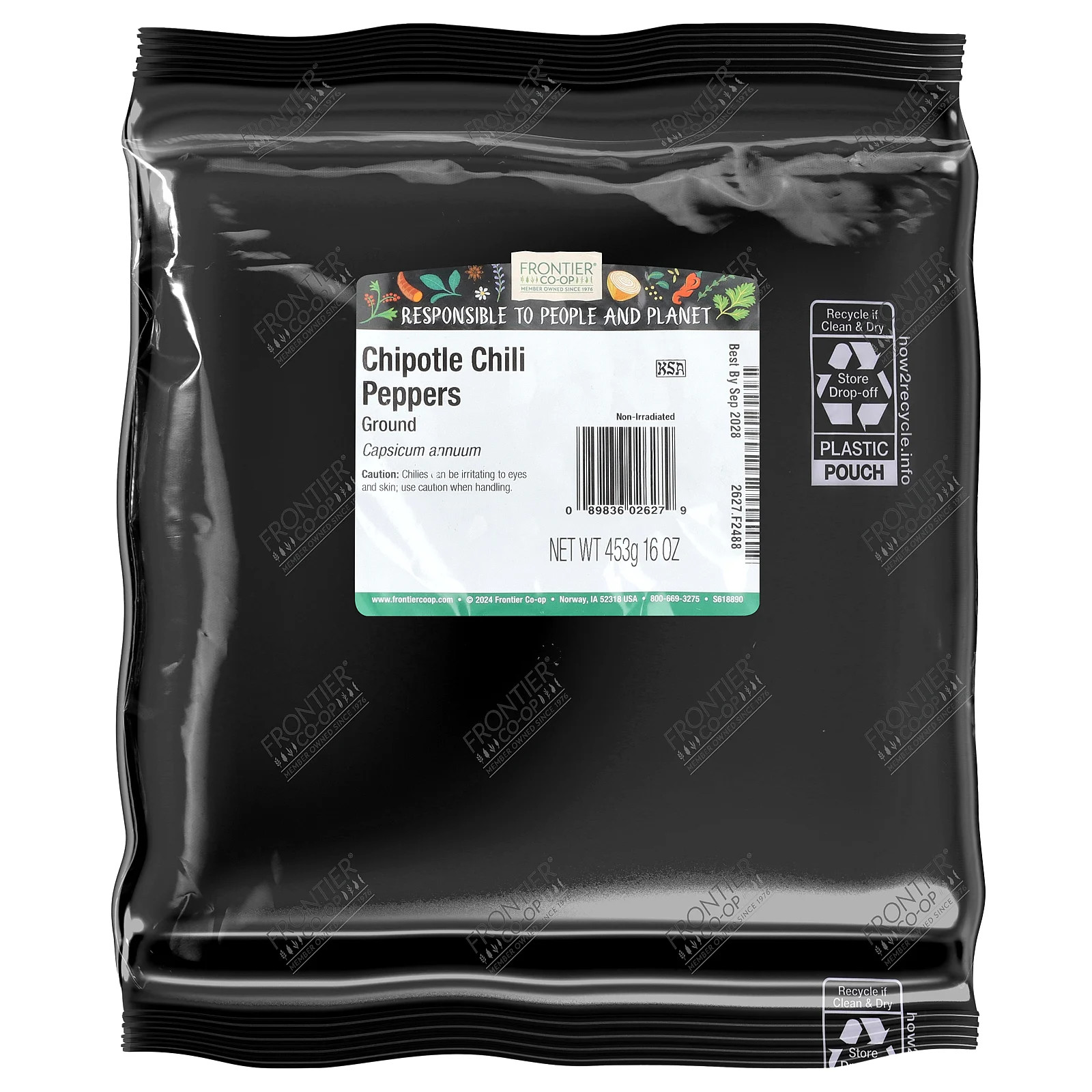 Frontier Natural Products Ground Chipotle Chili Peppers 16 oz 453 g Kosher