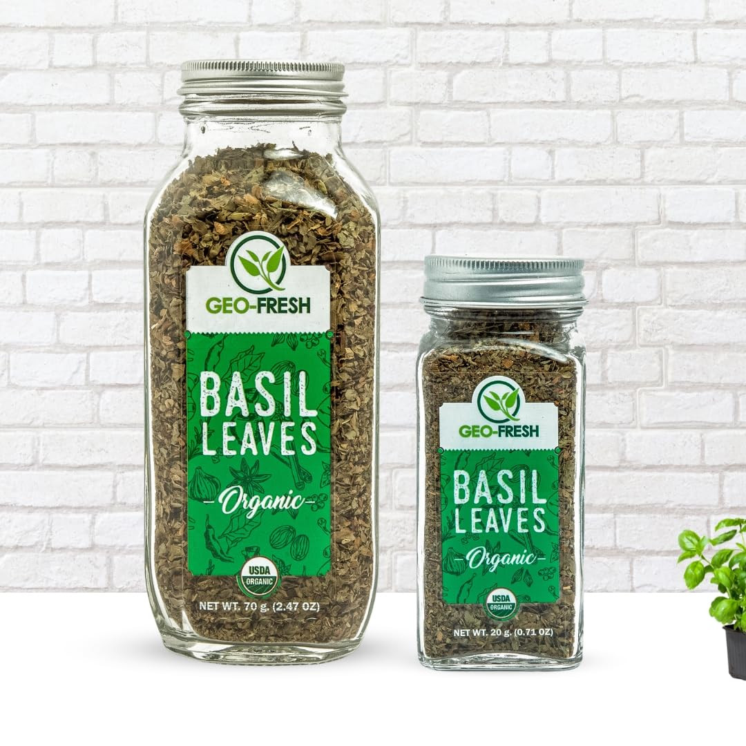 Organic Basil, 2.47 oz (70g), Non-GMO, Kosher, 100% Organic, Gluten Free, USD…