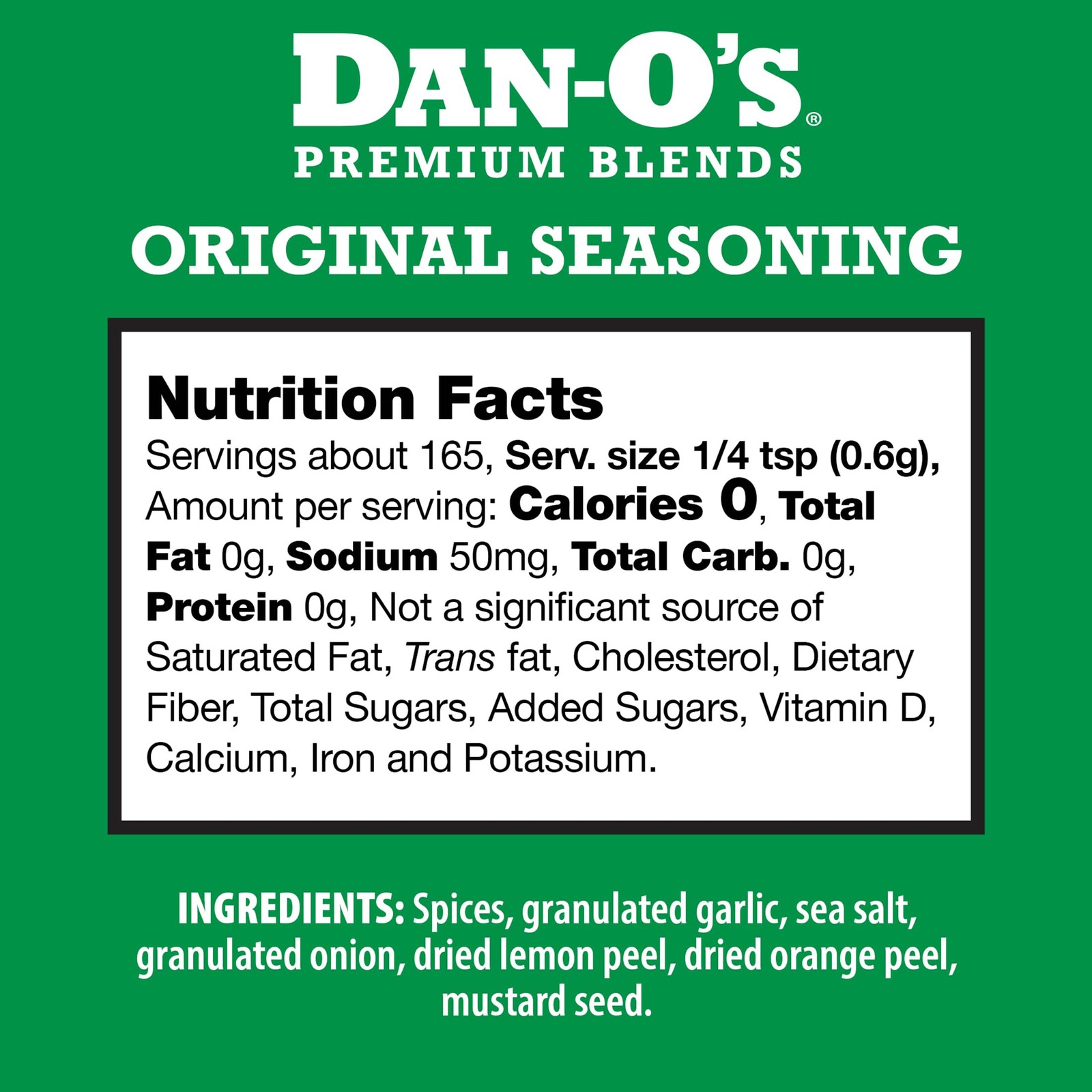 Dan-O’s Original Seasoning, 3.5 oz Bottle, Ounce (Pack of 1), No Color