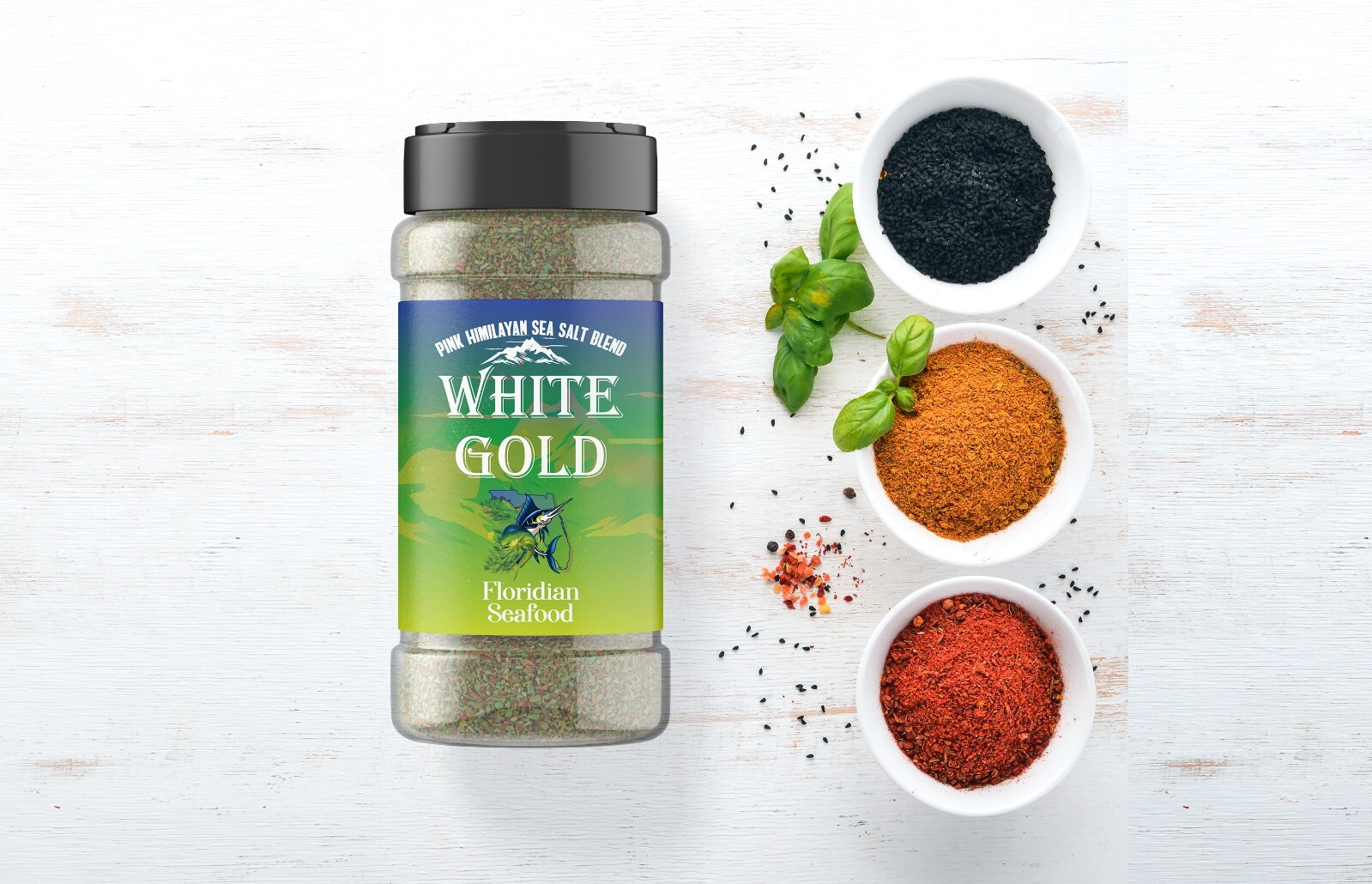 White gold seasoning – Floridian Seafood pink Himalayan sea salt