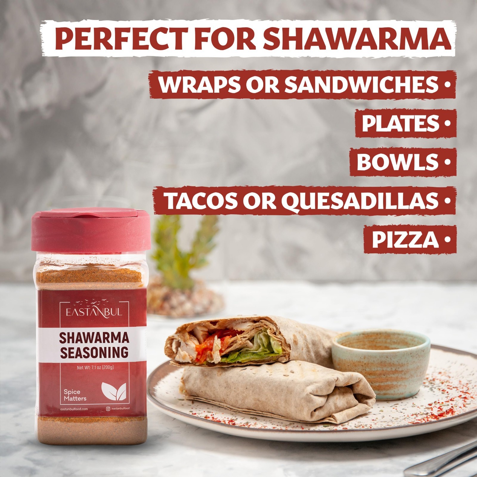 Middle Eastern Spice Bundle – Baharat & Shawarma Seasoning, Authentic, No MSG, S