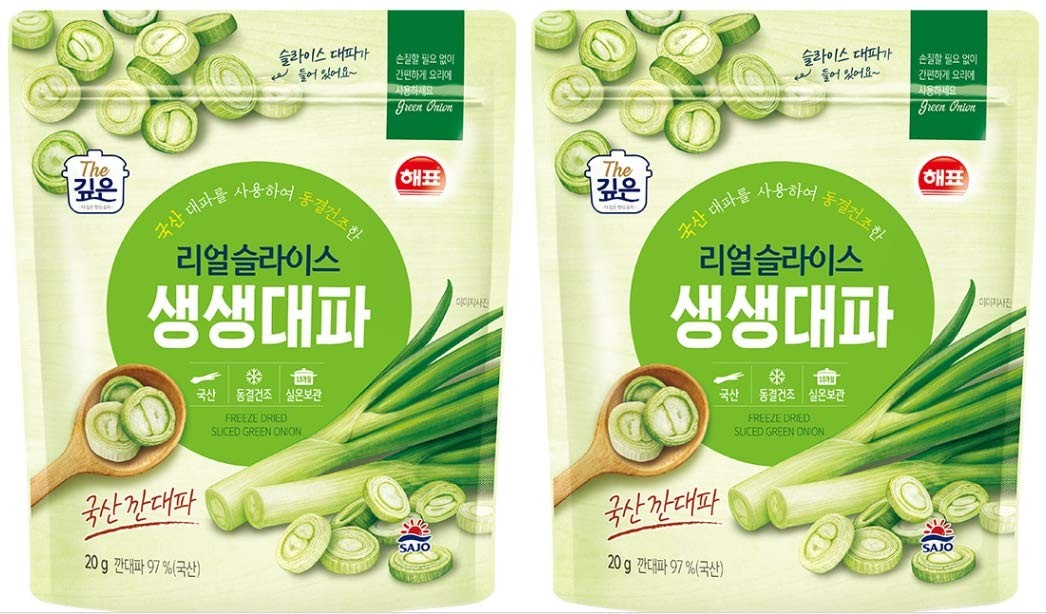 2 packs of Haepyo Freeze Dried Sliced Green Onion (해표 동결건조 자른 대파) from Korea …