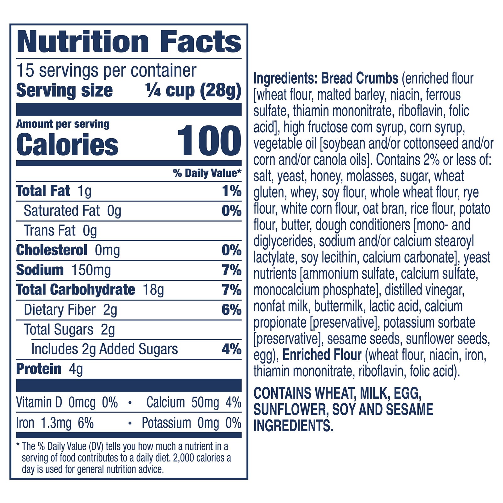 Progresso Plain Breadcrumbs 15.0 oz (Pack of 12)