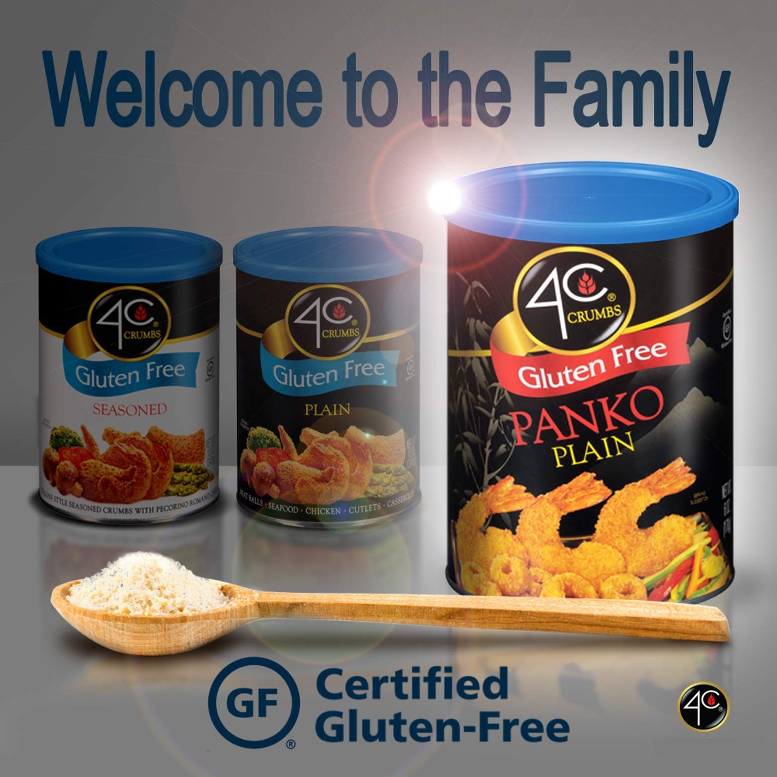 4C Premium Gluten Free Bread Crumbs, Plain, 12 Ounce (Pack of 1)