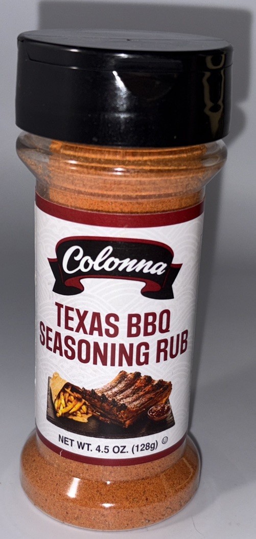 Colonna Texas BBQ Seasoning Rub Spice 4.5 Oz Bottle -Brand New-SHIPS N 24 HOURS