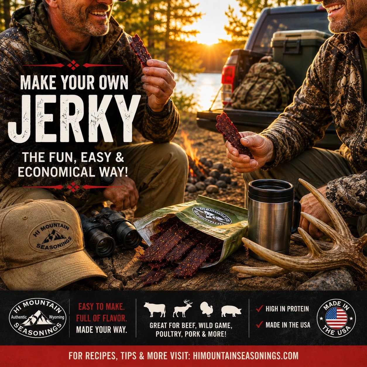 Hi Mountain Jerky Seasoning and Cure Kit | PEPPERONI BLEND Beef Jerky Seasoni…