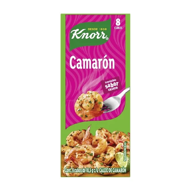 Knorr Shrimp Bouillon Cubes 8 Count Each Mexican Caldo de Camaron 2 Pack