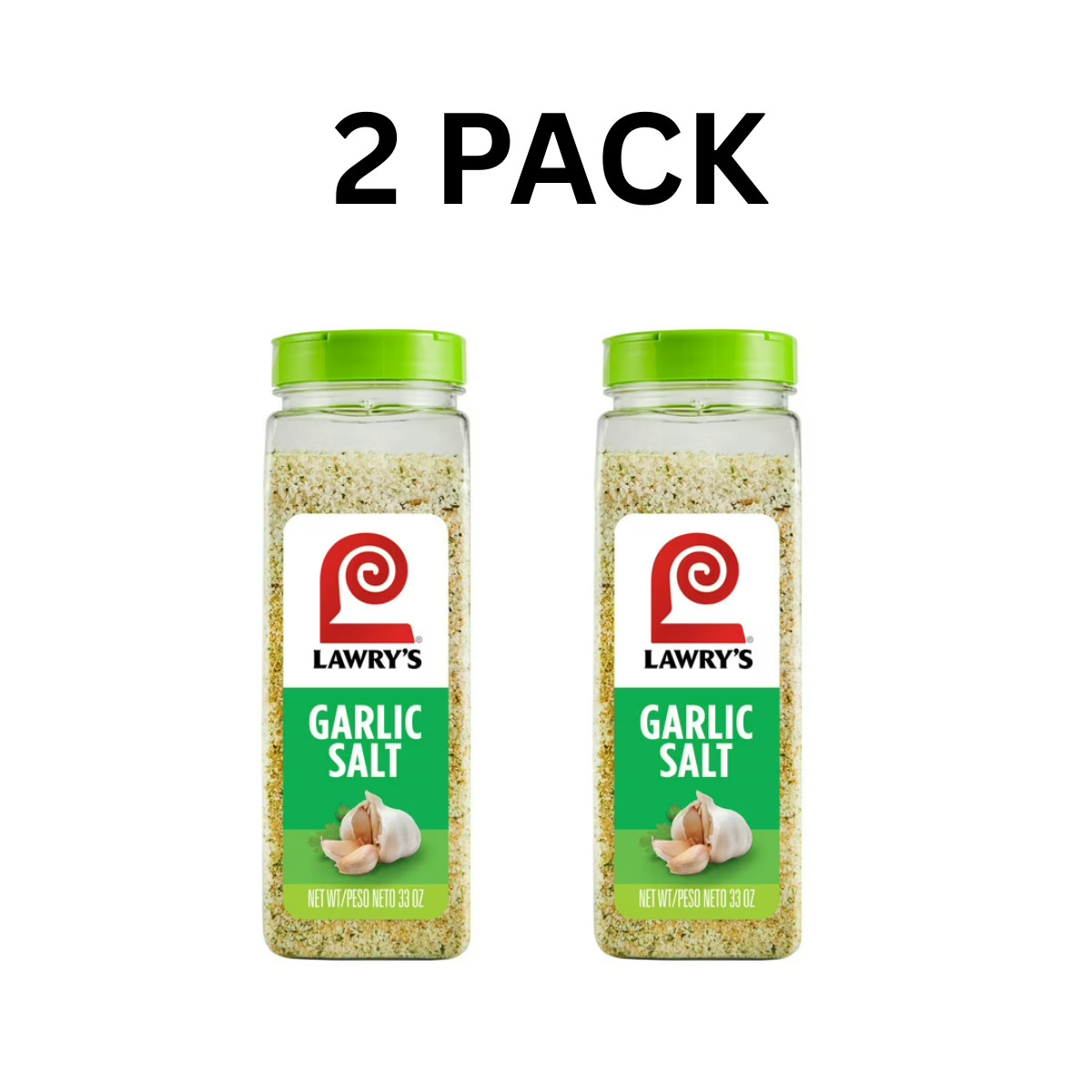 Lawry’s Coarse Ground Garlic Salt with Parsley 33 oz 2 pack.