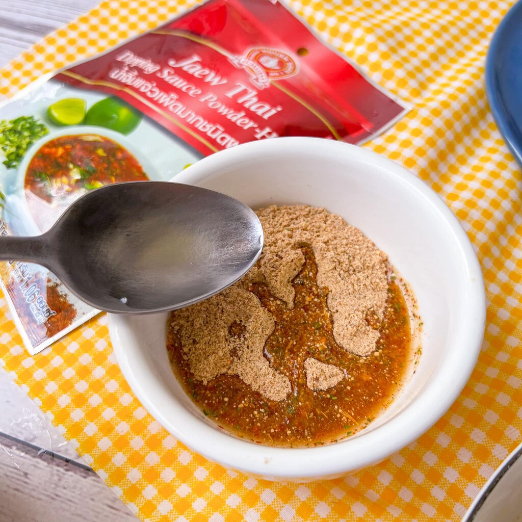 3 x 30 g. Thai Dipping Sauce Powder Mixed Jaew Super Hot Seasoning No MSG