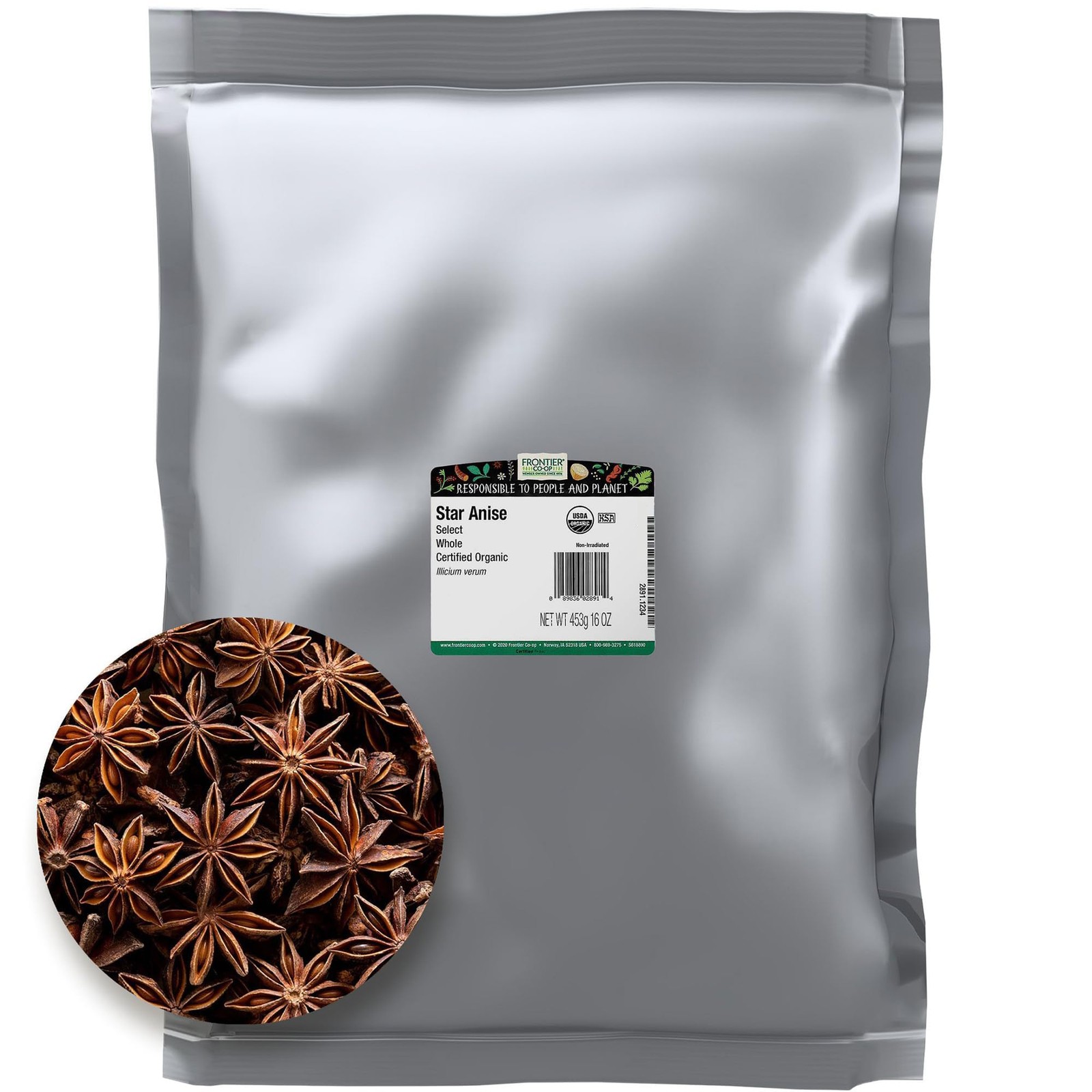 Organic Whole Star Anise Pods Aromatic Spice for Asian Cooking Tea and Baking