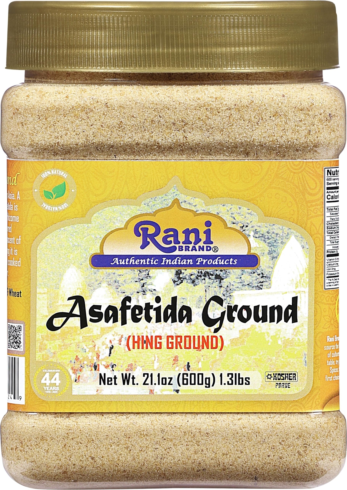 Rani Asafetida (Hing) Ground 21oz (600g) 1.3lbs PET Jar
