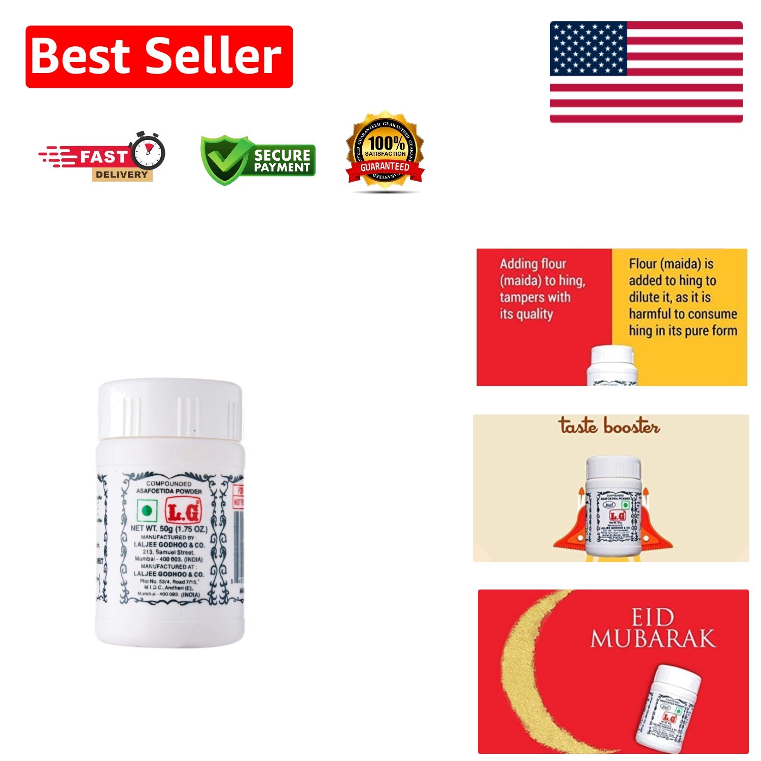 Laljee Godhoo Asafoetida 50g – Authentic Hing for Flavorful Indian Cooking