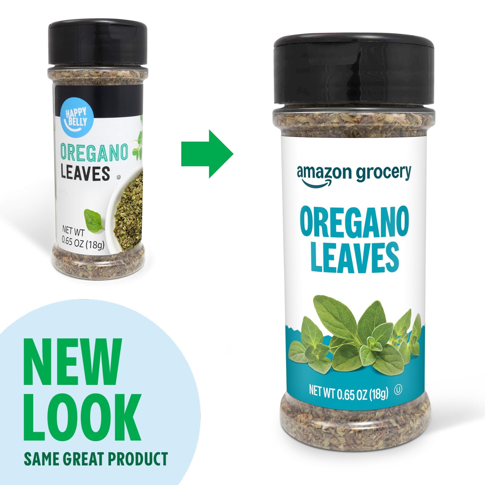 Amazon Grocery, Oregano Leaves, 0.65 Oz ounce (Pack of 1)