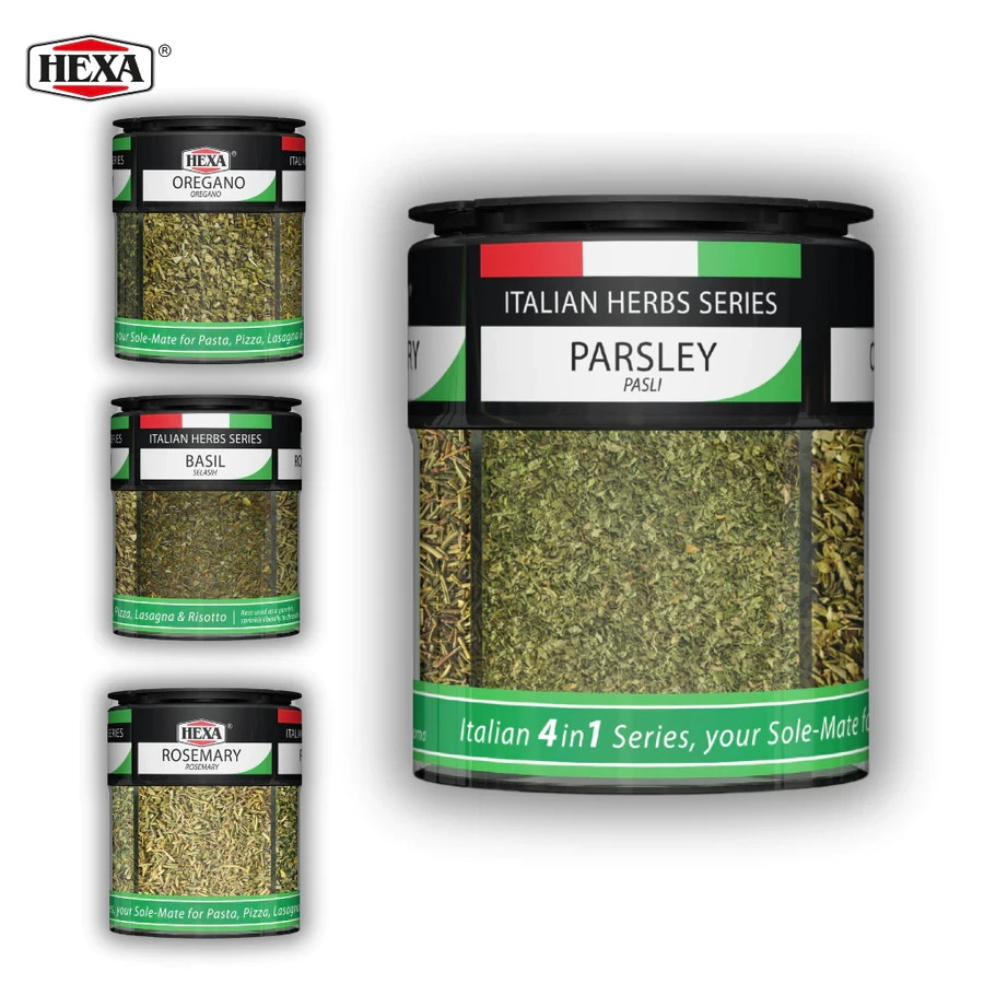 HEXA Italian 4 In 1 Dried Herbs Series 24gm Oregano Parsley Rosemary Basil PACK